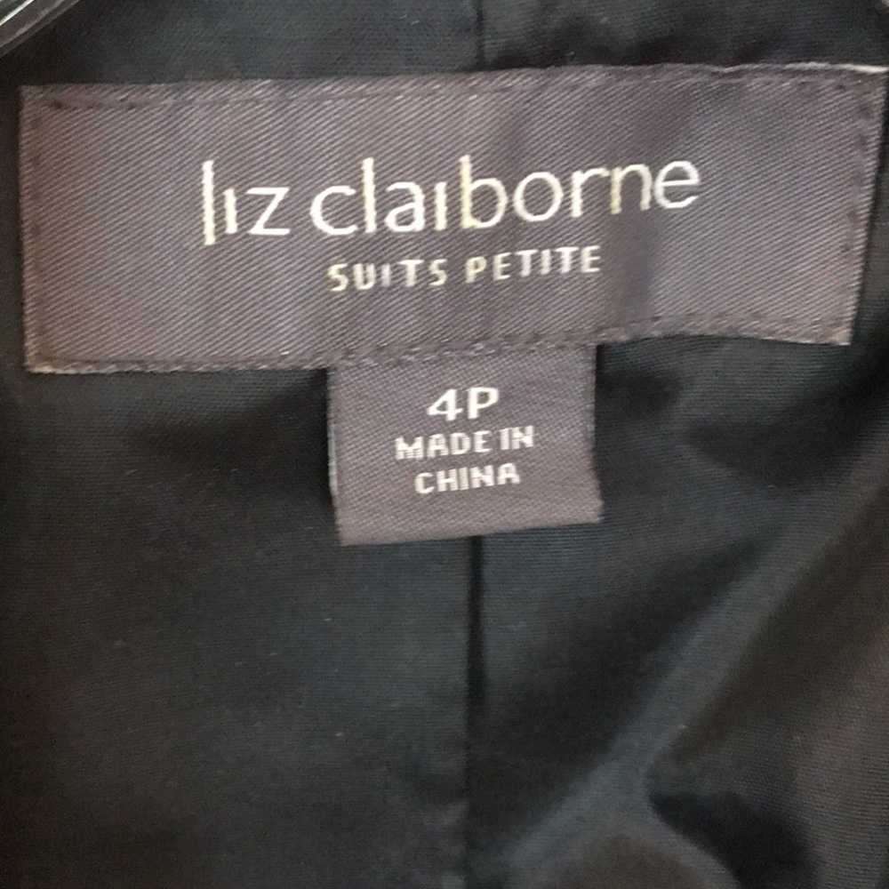 Like new! Black & blue pinstriped pant suit - Picture 3 of 10